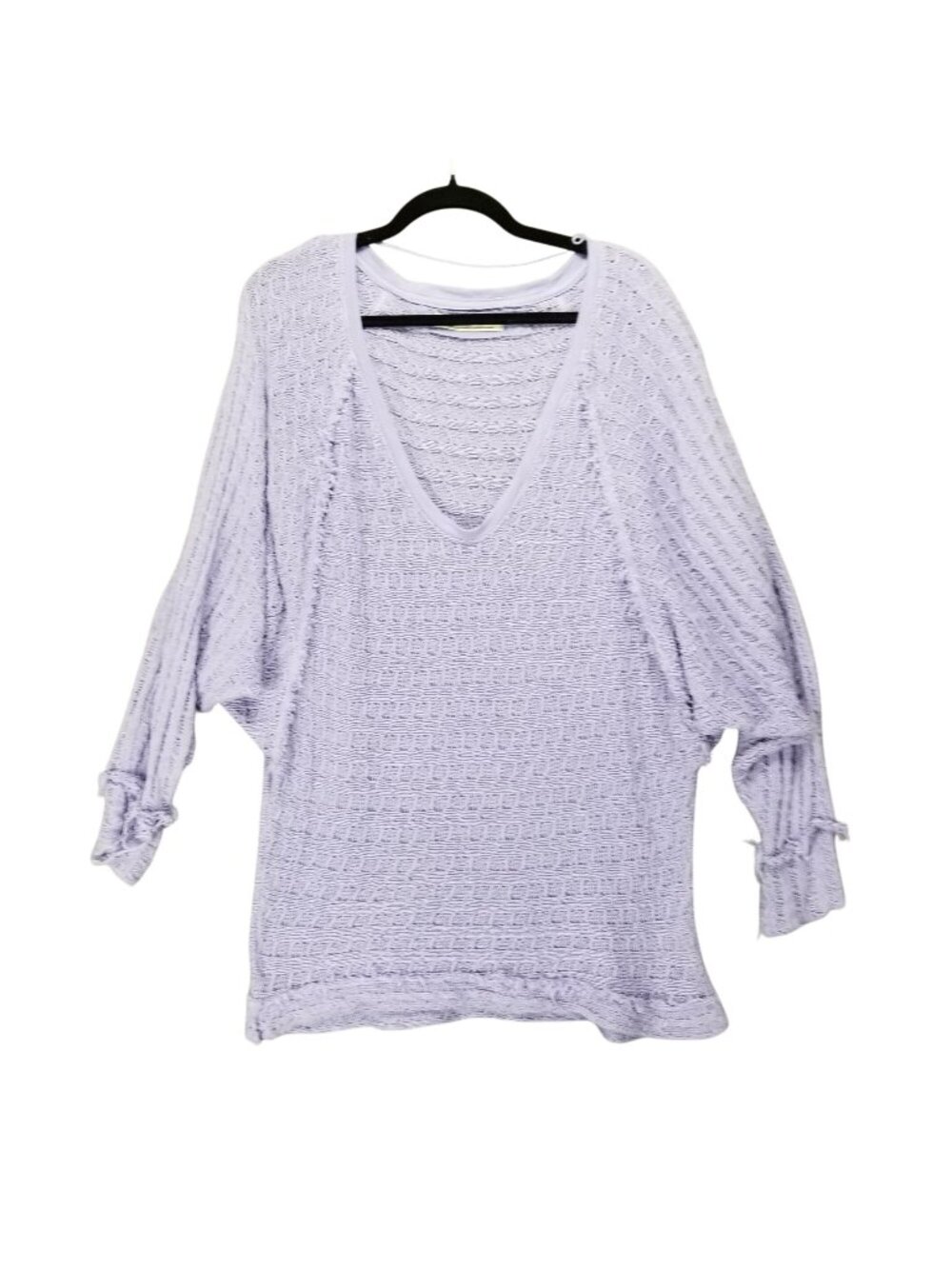 We The Free Sweater Womens Medium Purple Dolman Sleeve Oversized V Neck